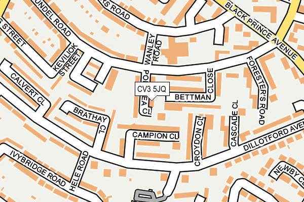 CV3 5JQ map - OS OpenMap – Local (Ordnance Survey)