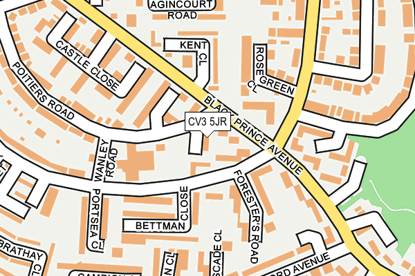 CV3 5JR map - OS OpenMap – Local (Ordnance Survey)