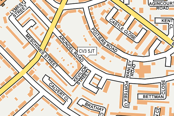 CV3 5JT map - OS OpenMap – Local (Ordnance Survey)