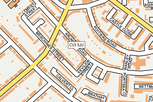 CV3 5JU map - OS OpenMap – Local (Ordnance Survey)