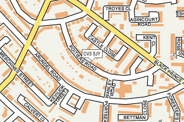 CV3 5JY map - OS OpenMap – Local (Ordnance Survey)