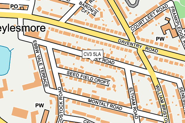 CV3 5LA map - OS OpenMap – Local (Ordnance Survey)