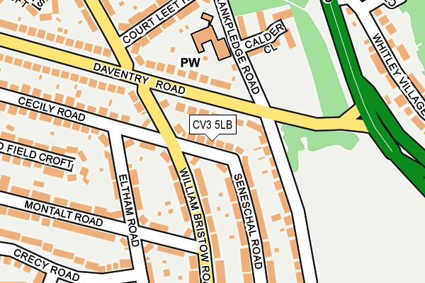 CV3 5LB map - OS OpenMap – Local (Ordnance Survey)