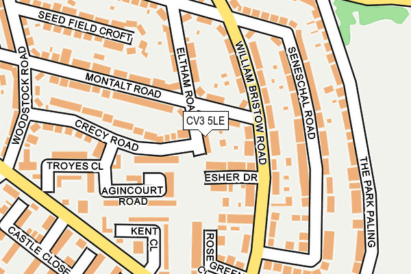 CV3 5LE map - OS OpenMap – Local (Ordnance Survey)