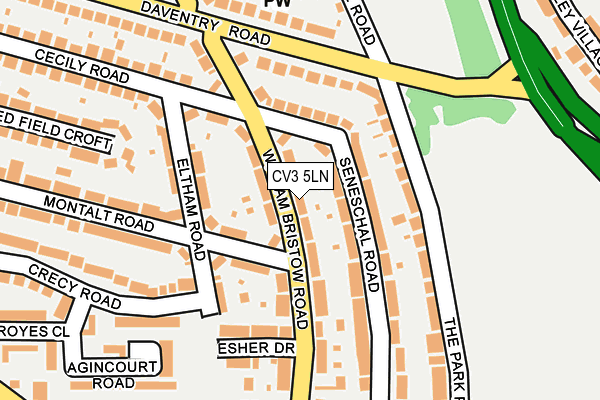 CV3 5LN map - OS OpenMap – Local (Ordnance Survey)