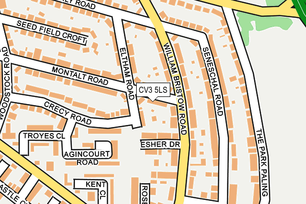 CV3 5LS map - OS OpenMap – Local (Ordnance Survey)