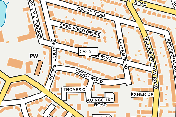 CV3 5LU map - OS OpenMap – Local (Ordnance Survey)