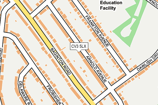 CV3 5LX map - OS OpenMap – Local (Ordnance Survey)