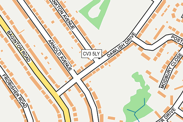 CV3 5LY map - OS OpenMap – Local (Ordnance Survey)