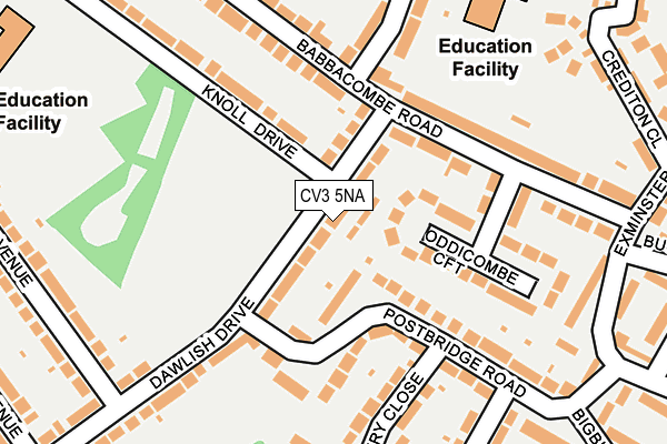 CV3 5NA map - OS OpenMap – Local (Ordnance Survey)