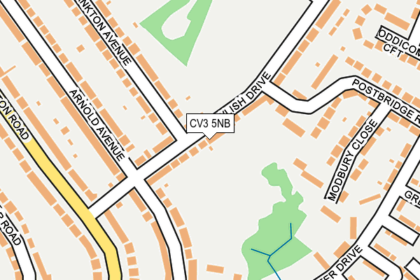 CV3 5NB map - OS OpenMap – Local (Ordnance Survey)