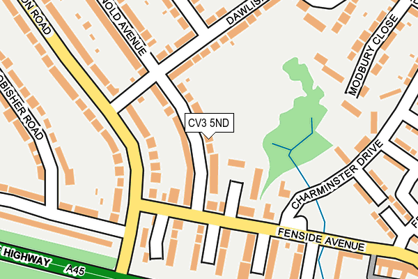 CV3 5ND map - OS OpenMap – Local (Ordnance Survey)