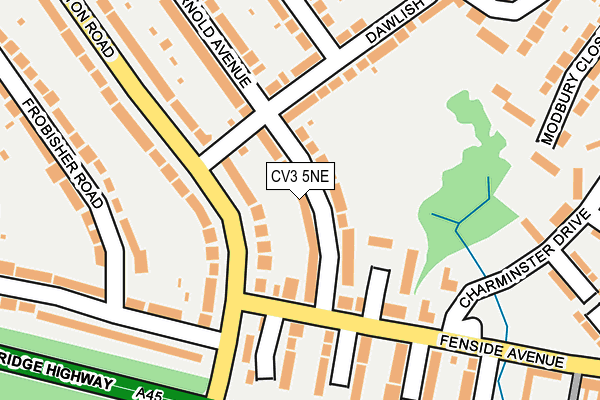 CV3 5NE map - OS OpenMap – Local (Ordnance Survey)