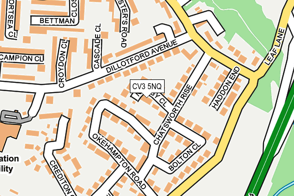 CV3 5NQ map - OS OpenMap – Local (Ordnance Survey)