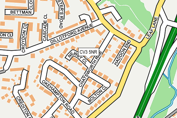 CV3 5NR map - OS OpenMap – Local (Ordnance Survey)
