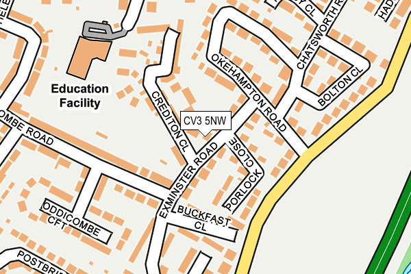 CV3 5NW map - OS OpenMap – Local (Ordnance Survey)