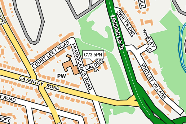 CV3 5PN map - OS OpenMap – Local (Ordnance Survey)