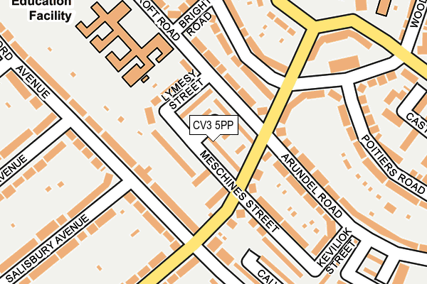 CV3 5PP map - OS OpenMap – Local (Ordnance Survey)