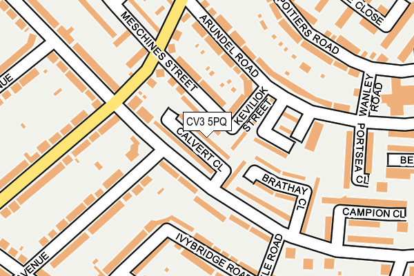 CV3 5PQ map - OS OpenMap – Local (Ordnance Survey)