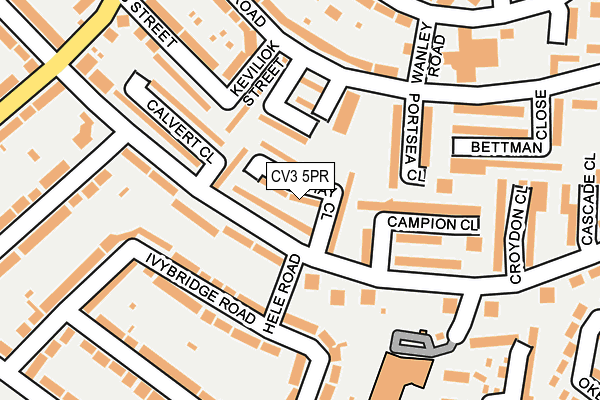 CV3 5PR map - OS OpenMap – Local (Ordnance Survey)