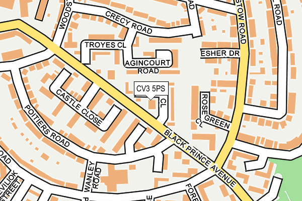 CV3 5PS map - OS OpenMap – Local (Ordnance Survey)
