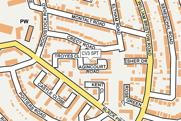 CV3 5PT map - OS OpenMap – Local (Ordnance Survey)