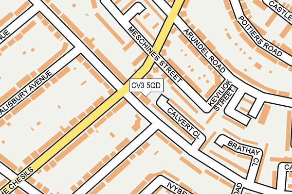 CV3 5QD map - OS OpenMap – Local (Ordnance Survey)