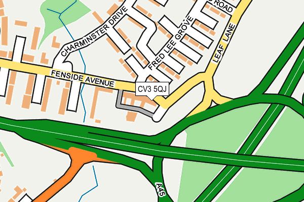 CV3 5QJ map - OS OpenMap – Local (Ordnance Survey)