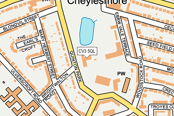 CV3 5QL map - OS OpenMap – Local (Ordnance Survey)