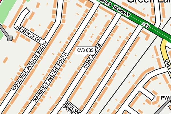 CV3 6BS map - OS OpenMap – Local (Ordnance Survey)