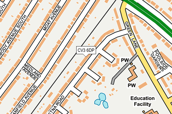 CV3 6DP map - OS OpenMap – Local (Ordnance Survey)
