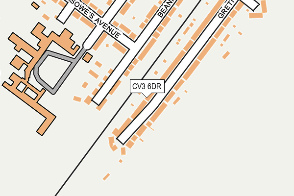 CV3 6DR map - OS OpenMap – Local (Ordnance Survey)