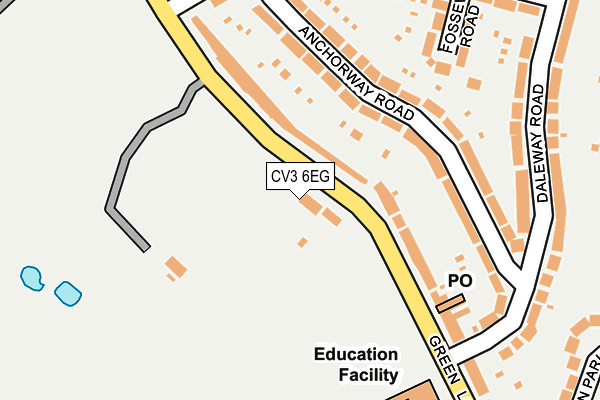 CV3 6EG map - OS OpenMap – Local (Ordnance Survey)