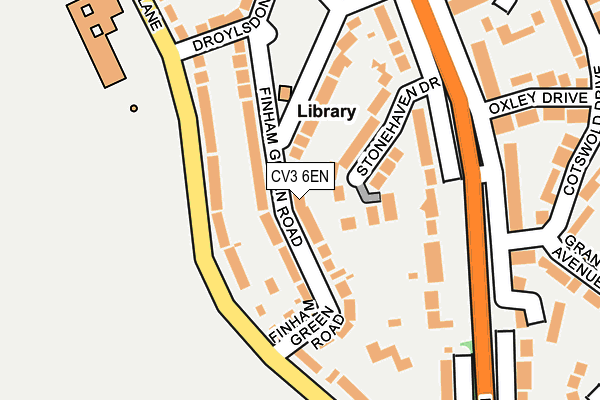 CV3 6EN map - OS OpenMap – Local (Ordnance Survey)