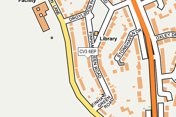 CV3 6EP map - OS OpenMap – Local (Ordnance Survey)