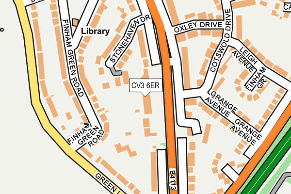 CV3 6ER map - OS OpenMap – Local (Ordnance Survey)