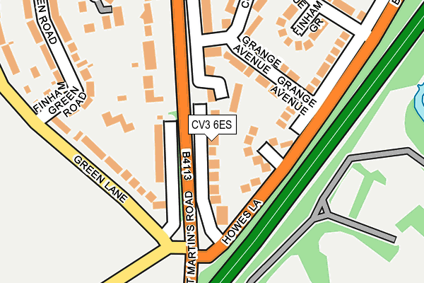 CV3 6ES map - OS OpenMap – Local (Ordnance Survey)