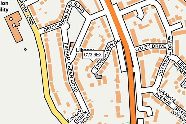 CV3 6EX map - OS OpenMap – Local (Ordnance Survey)