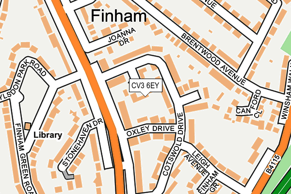 CV3 6EY map - OS OpenMap – Local (Ordnance Survey)