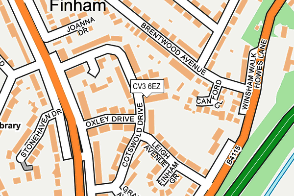 CV3 6EZ map - OS OpenMap – Local (Ordnance Survey)