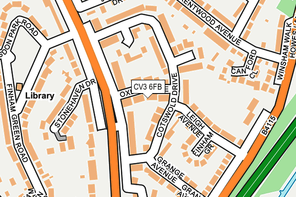 CV3 6FB map - OS OpenMap – Local (Ordnance Survey)