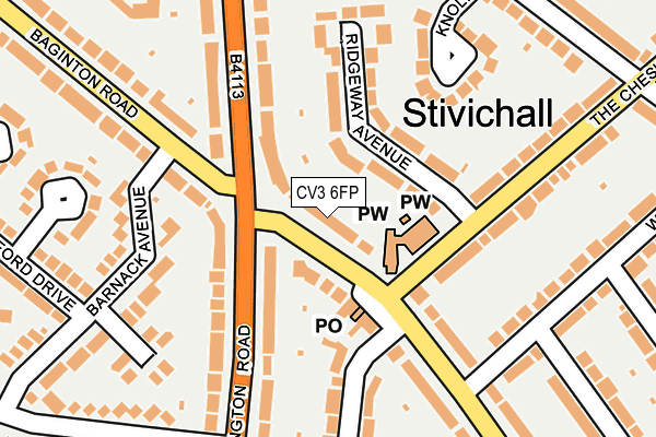 CV3 6FP map - OS OpenMap – Local (Ordnance Survey)