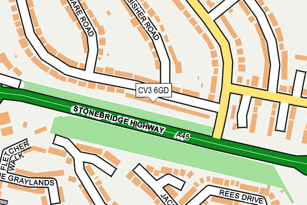 CV3 6GD map - OS OpenMap – Local (Ordnance Survey)