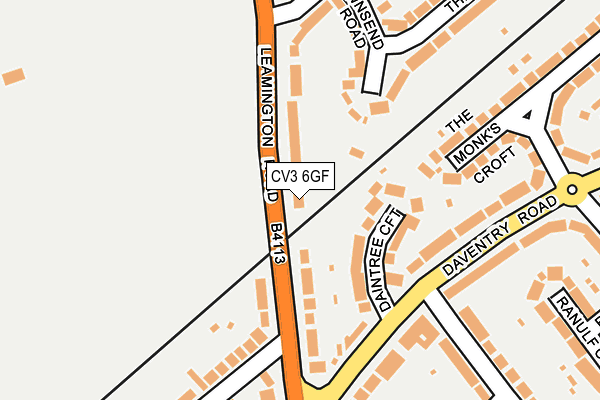 CV3 6GF map - OS OpenMap – Local (Ordnance Survey)