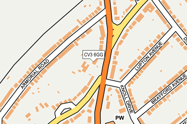 CV3 6GG map - OS OpenMap – Local (Ordnance Survey)