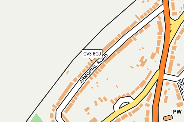 CV3 6GJ map - OS OpenMap – Local (Ordnance Survey)