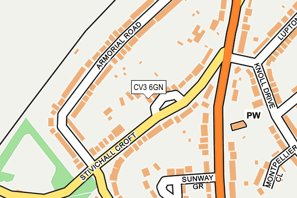 CV3 6GN map - OS OpenMap – Local (Ordnance Survey)