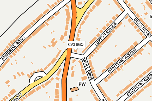 CV3 6GQ map - OS OpenMap – Local (Ordnance Survey)