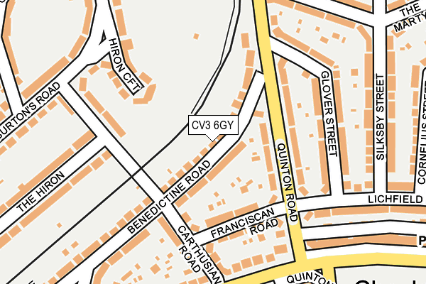 CV3 6GY map - OS OpenMap – Local (Ordnance Survey)