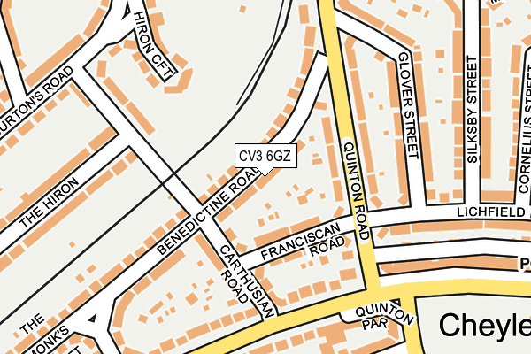 CV3 6GZ map - OS OpenMap – Local (Ordnance Survey)